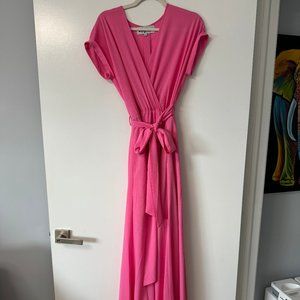 Hot pink Jasmine Wrap Maxi Dress